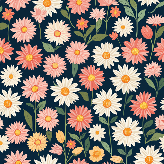 Colorful Daisy Floral Wrapping Paper