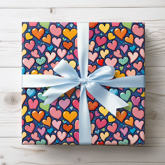Colorful Heart Wrapping Paper