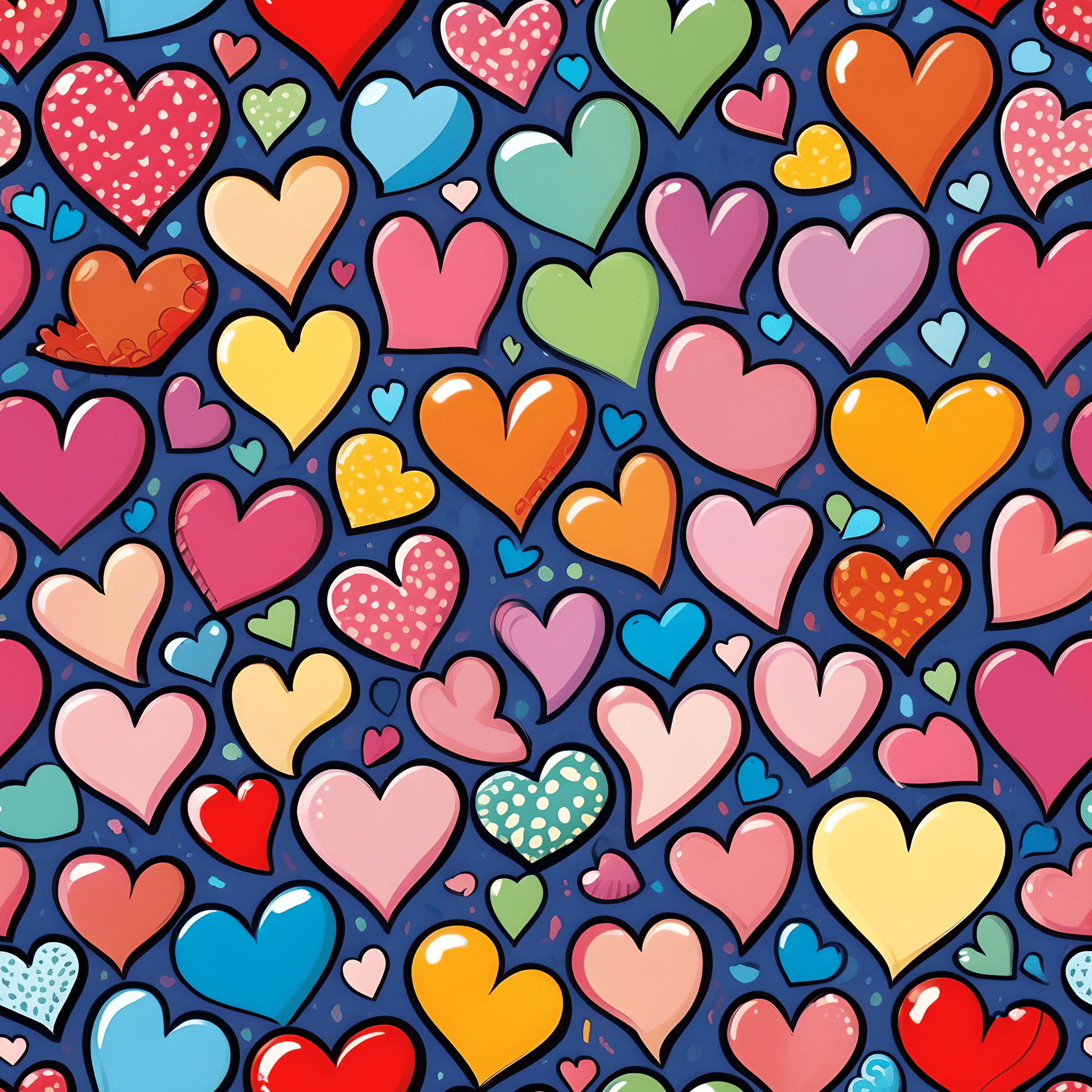 Colorful Heart Wrapping Paper