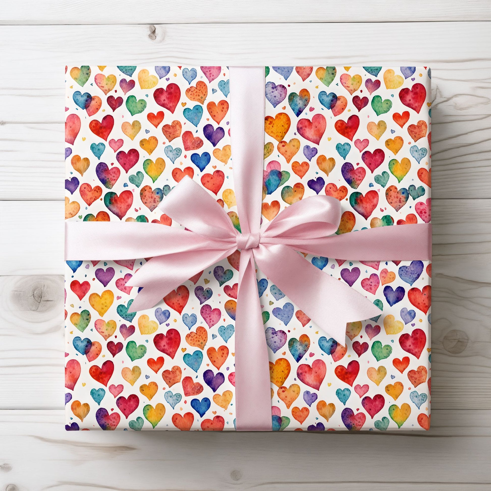 Colorful Heart Wrapping Paper - Gift Wrap
