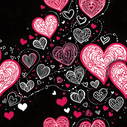 Romantic Hearts Wrapping Paper