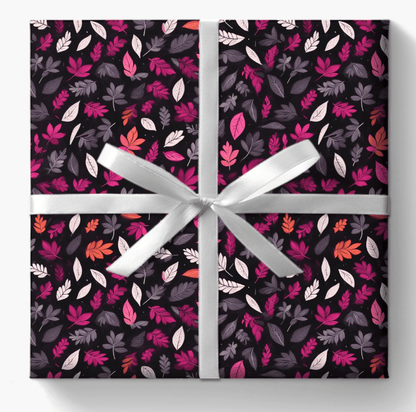 Colorful Pink Leaf Wrapping Paper