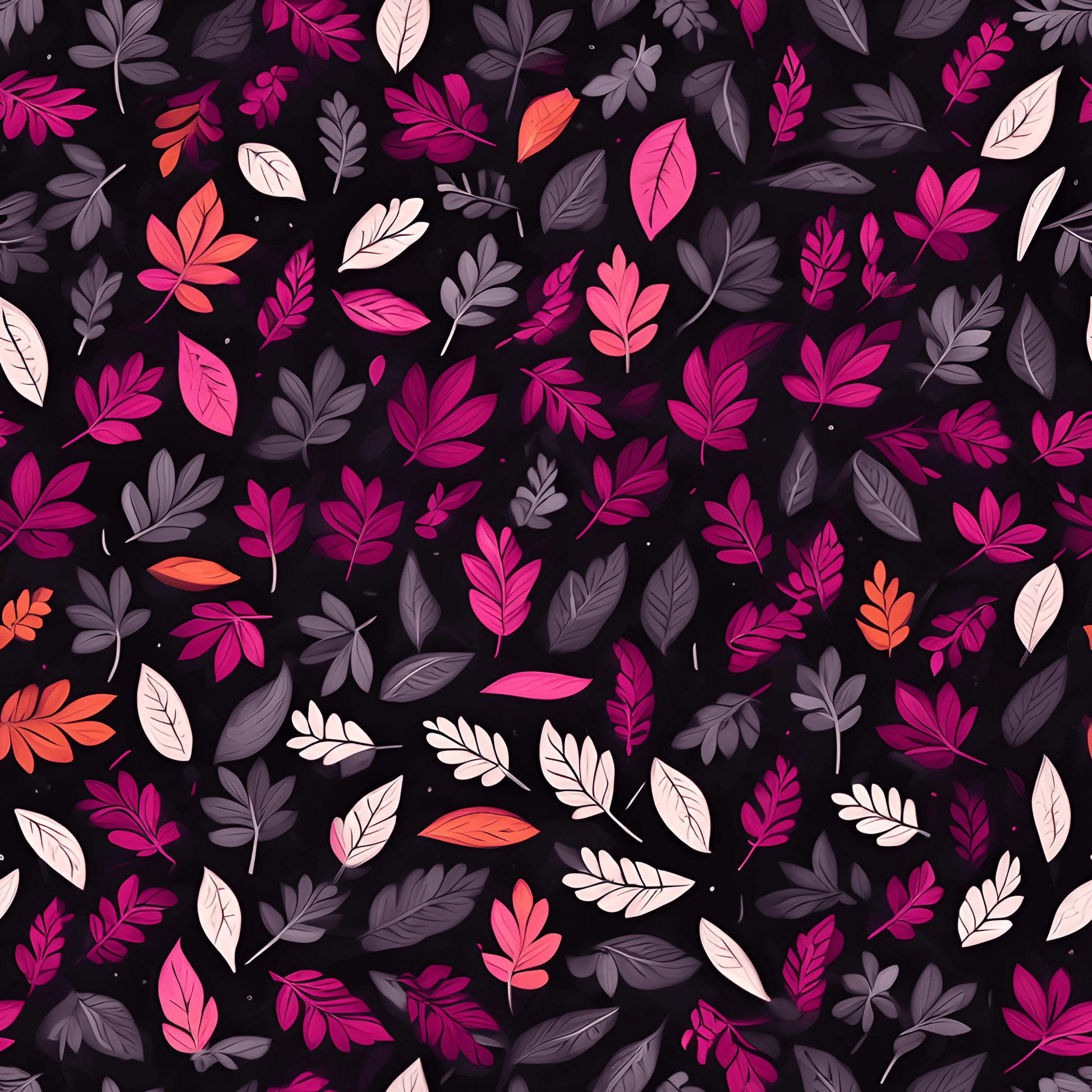 Colorful Pink Leaf Wrapping Paper