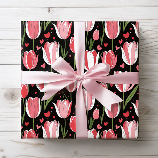 Elegant Pink Tulip Wrapping Paper
