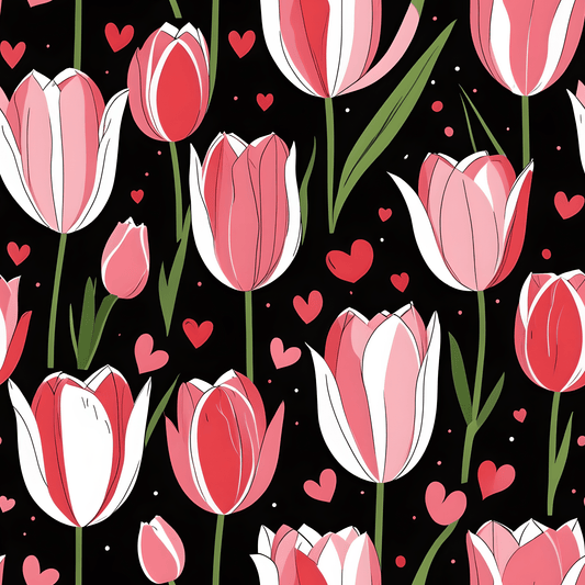 Elegant Pink Tulip Wrapping Paper