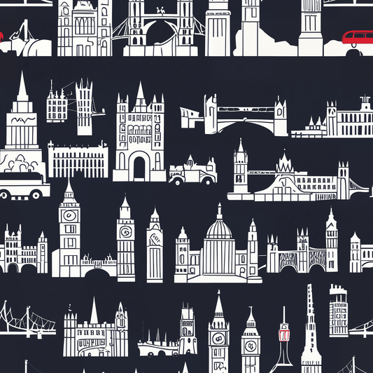 Cityscape Wrapping Paper – Elegant Gift Wrap for Holidays