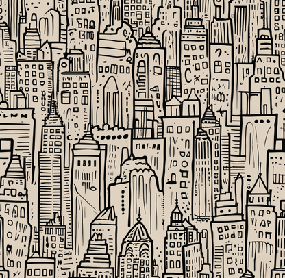 Elegant Cityscape Wrapping Papers - Vintage-Inspired Gift Wrap