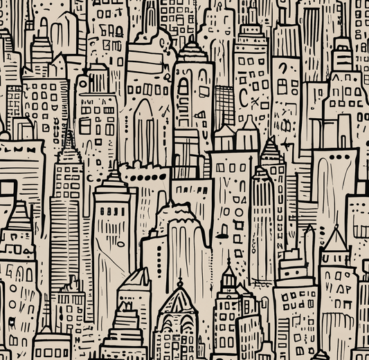 Elegant Cityscape Wrapping Papers - Vintage-Inspired Gift Wrap