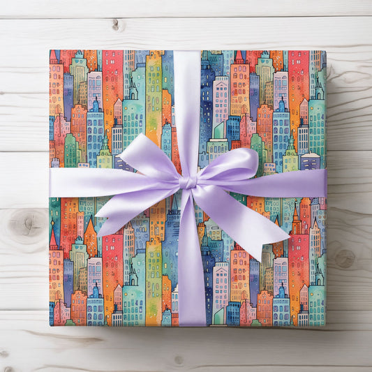 Abstract Cityscape Wrapping Papers