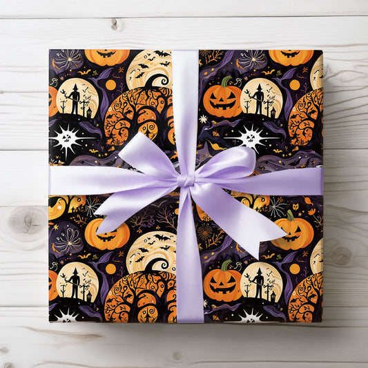Spooky Halloween Gift Wrap for a Boo - tiful Surprise