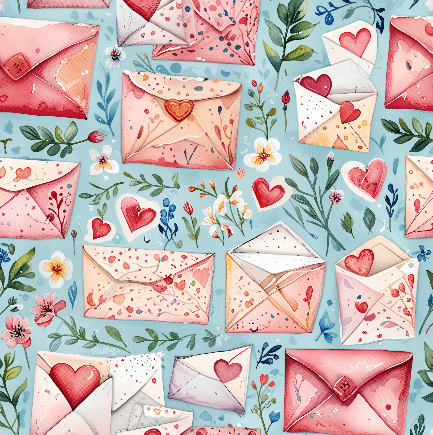 Valentine’s Day Letter Wrapping Paper