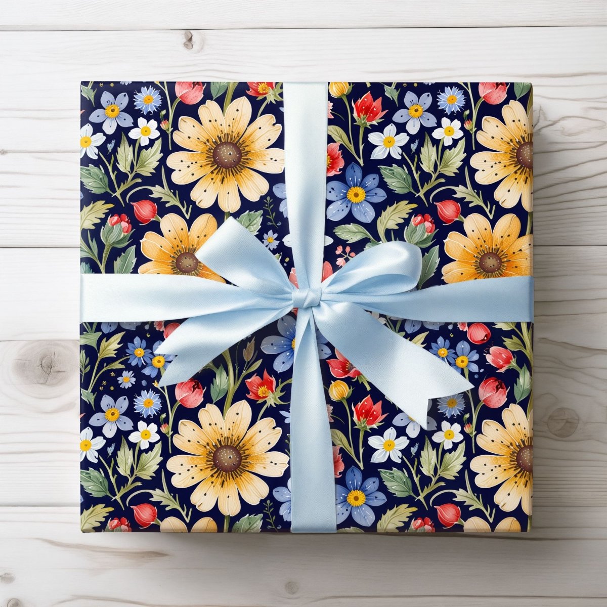 Floral Wrapping Paper Roll, Vibrant Gift Wrap for Birthdays, Weddings, and Special Occasions, Eco-Friendly Decorative Paper