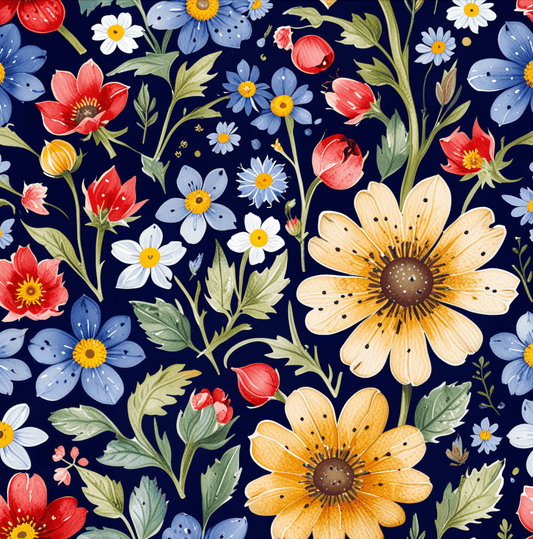 Floral Wrapping Paper Roll, Vibrant Gift Wrap for Birthdays, Weddings, and Special Occasions, Eco-Friendly Decorative Paper