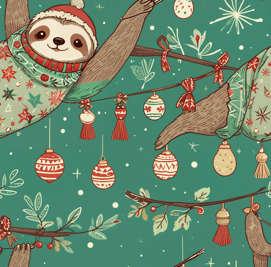 Slow Jingle, Big Mingle – Slothmas Wrapping Paper