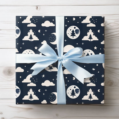Nautical Theme Wrapping Paper - Gift Wrap for Birthdays, Baby Showers, Holiday Decorations, Unisex Gift Wrap, Ocean Decor