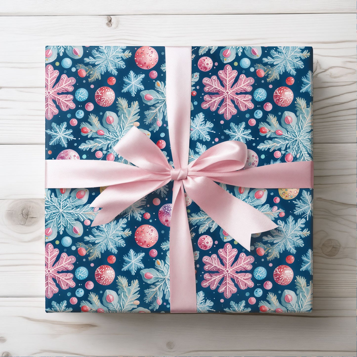 Frosted Glam – Snowflakes & Sparkle Wrapping Paper