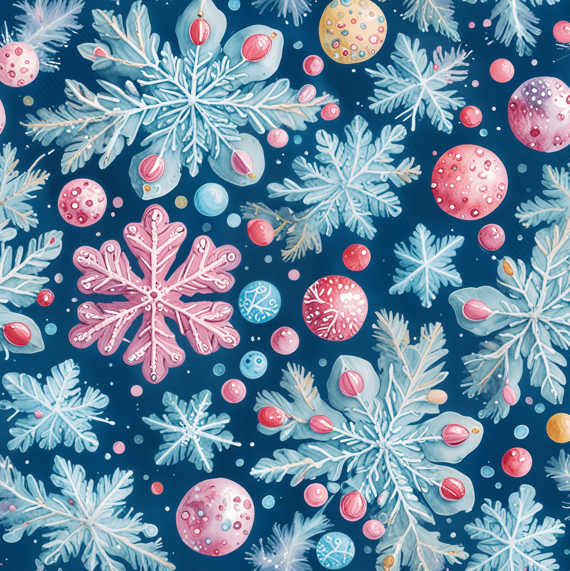 Frosted Glam – Snowflakes & Sparkle Wrapping Paper