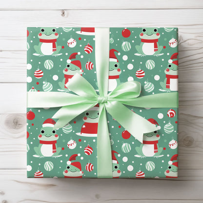 Hoppy Holidays – Festive Frog Wrapping Paper That Jumps for Joy
