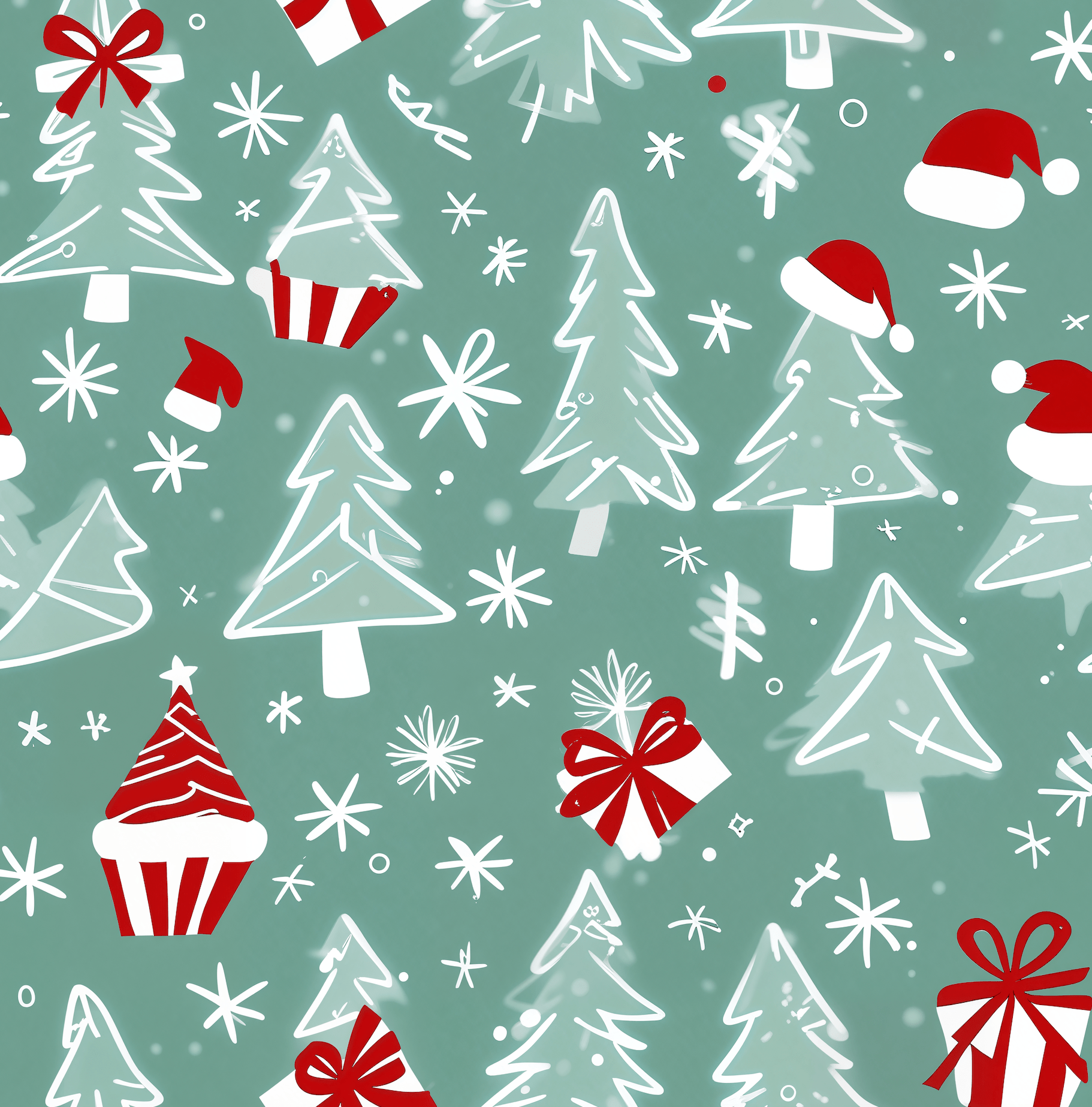 Jolly Sketchmas – Whimsical Winter Wrapping Paper