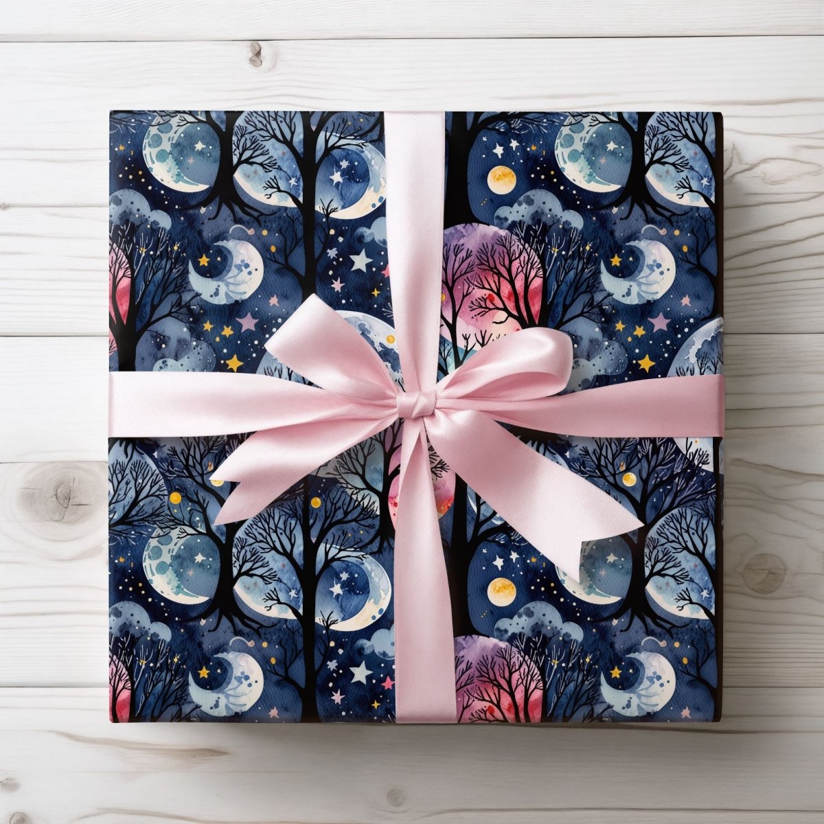 Celestial Universe Wrapping Paper - Cosmic Gift Wrap, Starry Night Packaging, Space Theme, Holiday Gift Wrap, Birthday Wrap