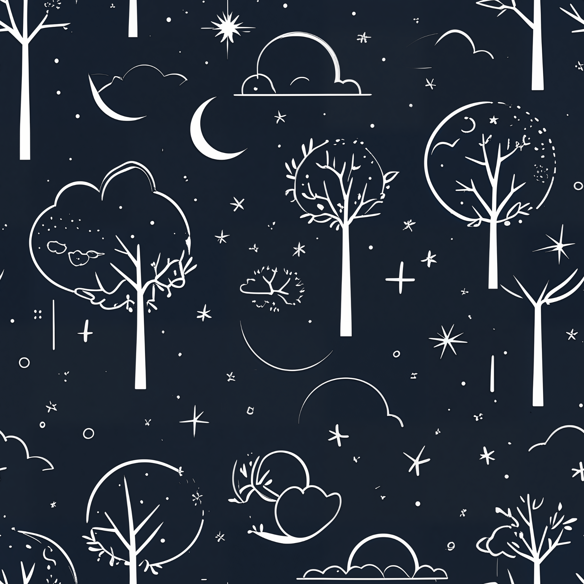 Wrapping Paper - Celestial Grove Night Sky Wrapping Paper