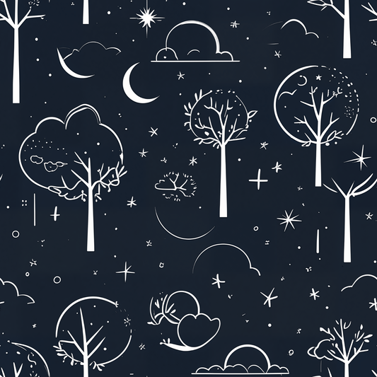 Wrapping Paper - Celestial Grove Night Sky Wrapping Paper