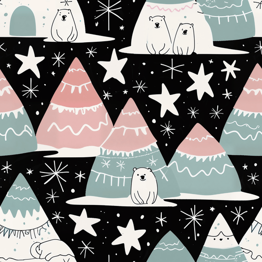 North Star Bears – Arctic Holiday Wrapping Paper