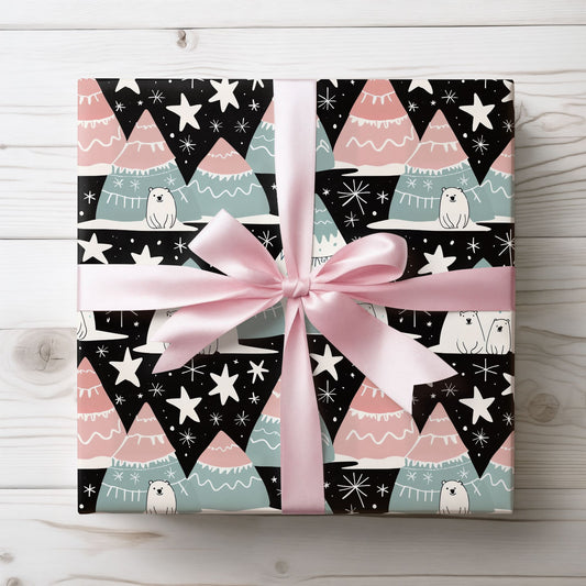 North Star Bears – Arctic Holiday Wrapping Paper