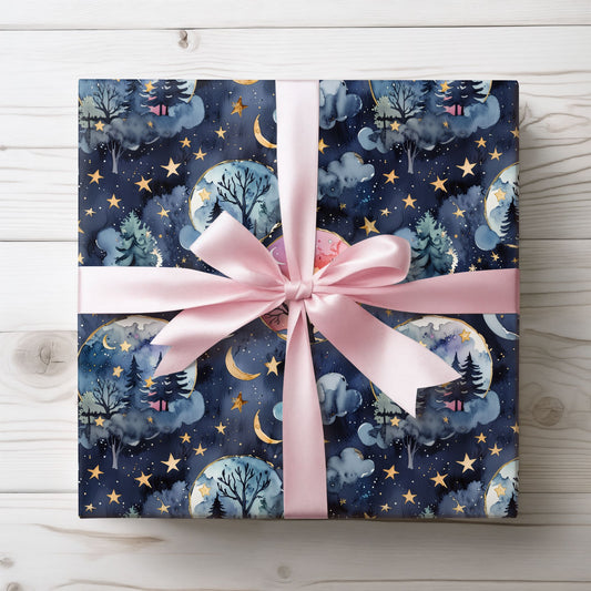 Lunar Woods – Dreamy Forest Wrapping Paper