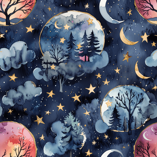 Lunar Woods – Dreamy Forest Wrapping Paper