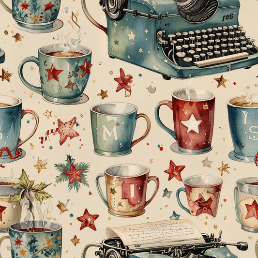 Warm Words & Cocoa – Vintage Writer Wrapping Paper