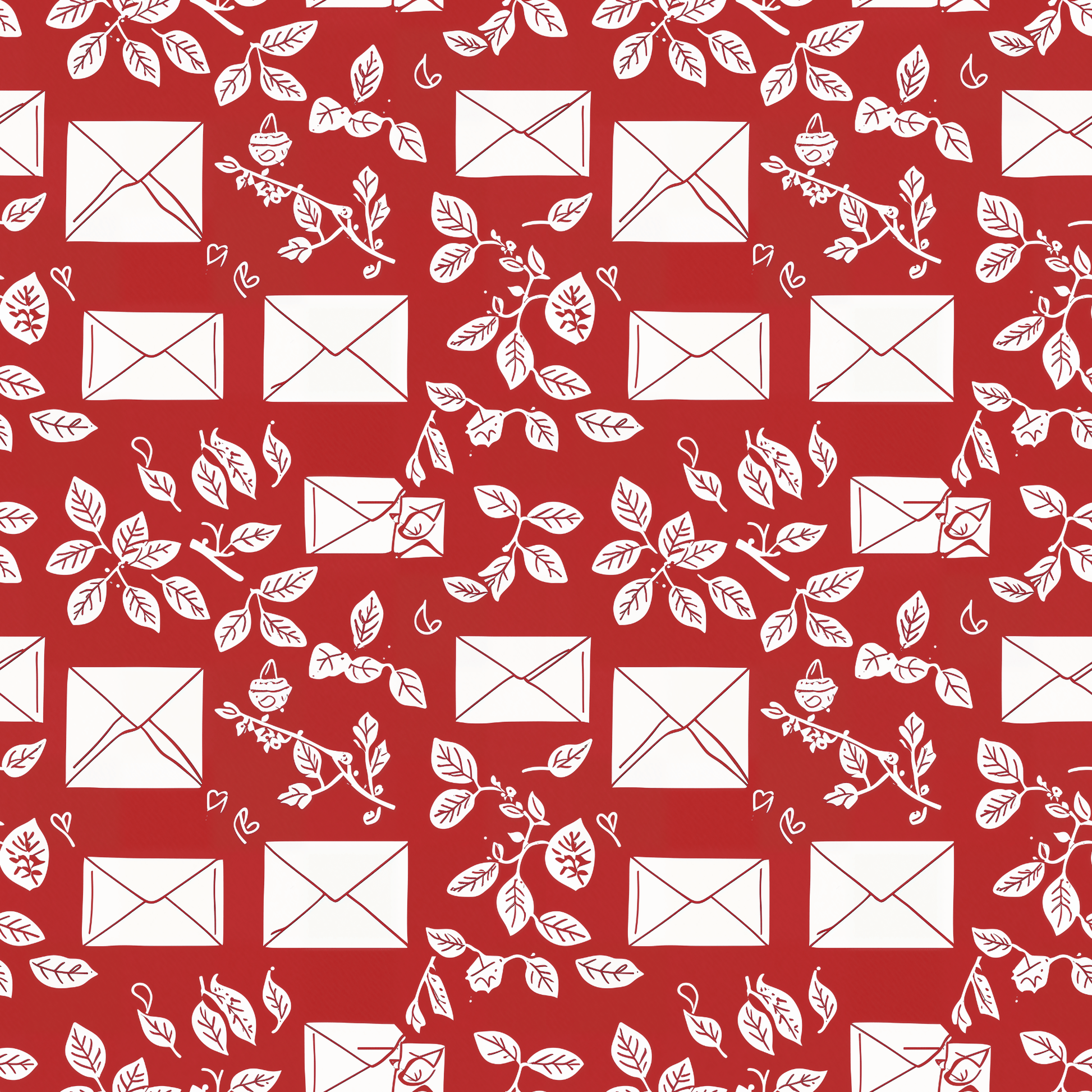 Love Notes – Envelope & Foliage Wrapping Paper