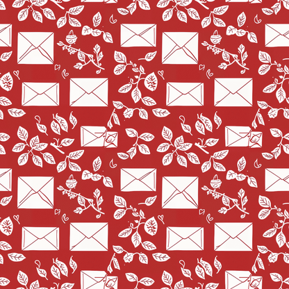 Love Notes – Envelope & Foliage Wrapping Paper
