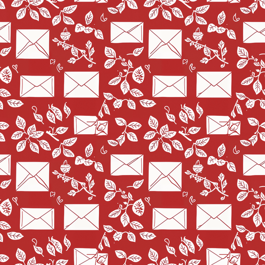 Love Notes – Envelope & Foliage Wrapping Paper