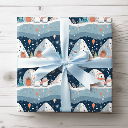 Igloo & Let Go – Polar Bear Village Wrapping Paper