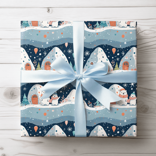 Igloo & Let Go – Polar Bear Village Wrapping Paper