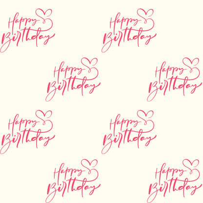 Tickled Pink Happy Birthday Wrapping Paper
