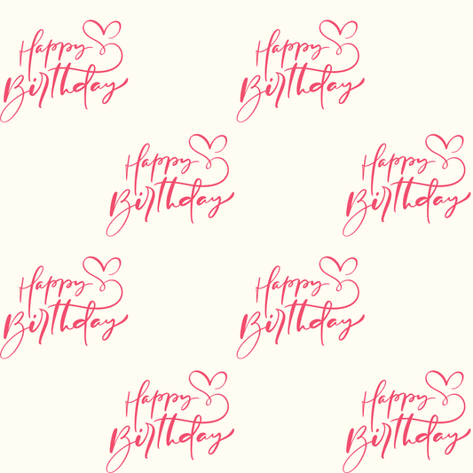 Tickled Pink Happy Birthday Wrapping Paper