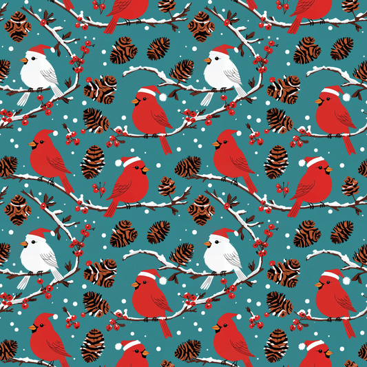 Cardinals & Cones Holiday Wrapping Paper