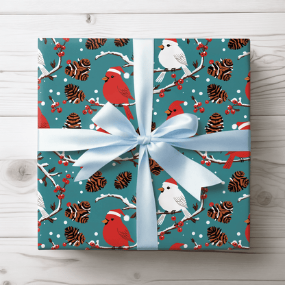 Cardinals & Cones Holiday Wrapping Paper