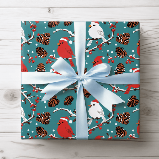 Cardinals & Cones Holiday Wrapping Paper