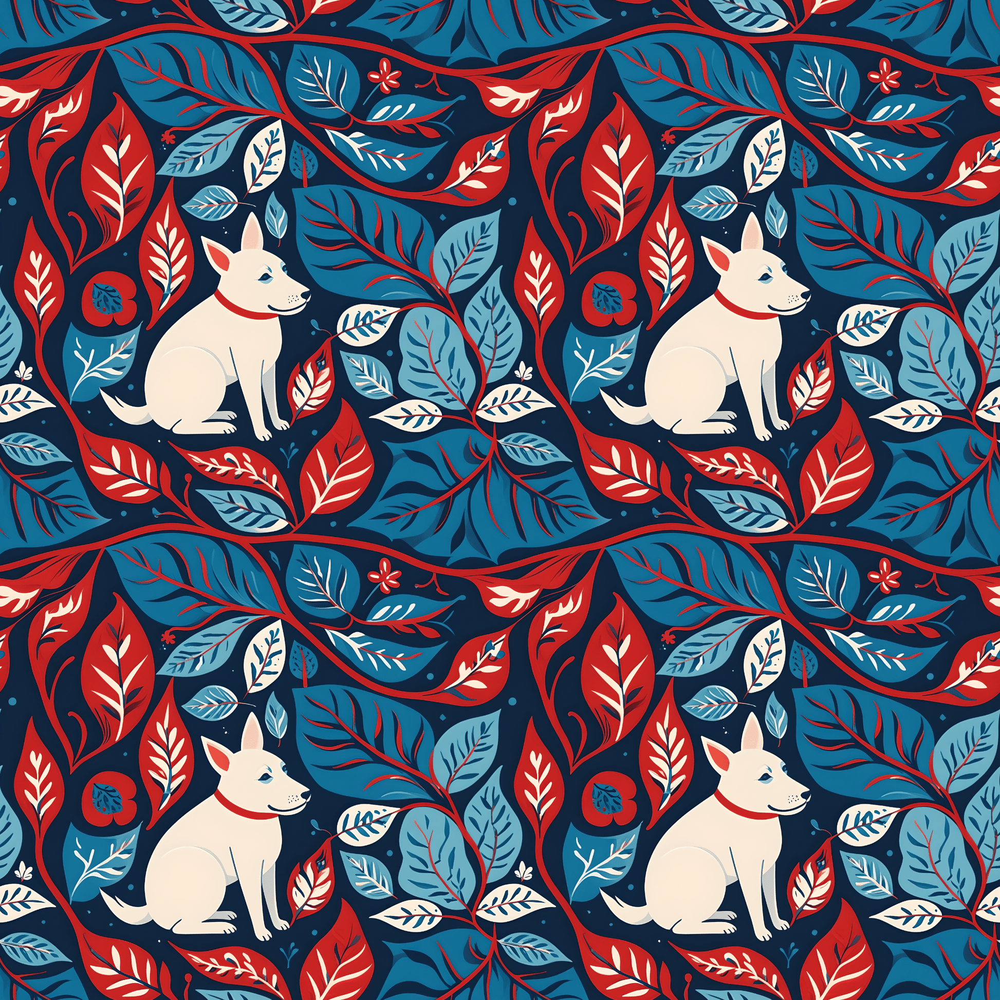 Botanic Pup Parade Wrapping Paper