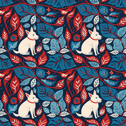 Botanic Pup Parade Wrapping Paper
