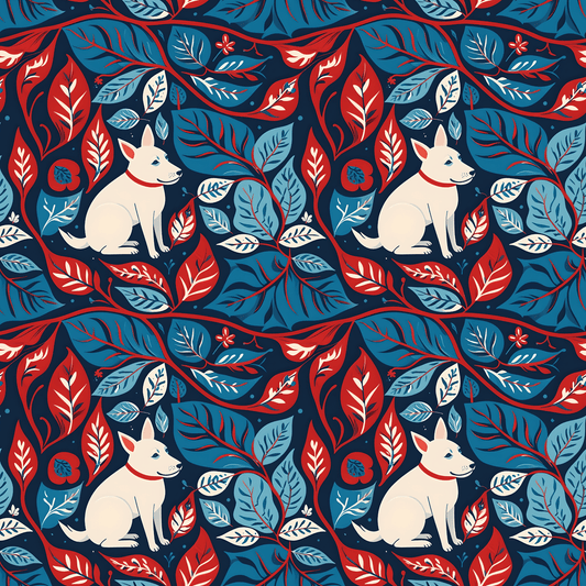 Botanic Pup Parade Wrapping Paper