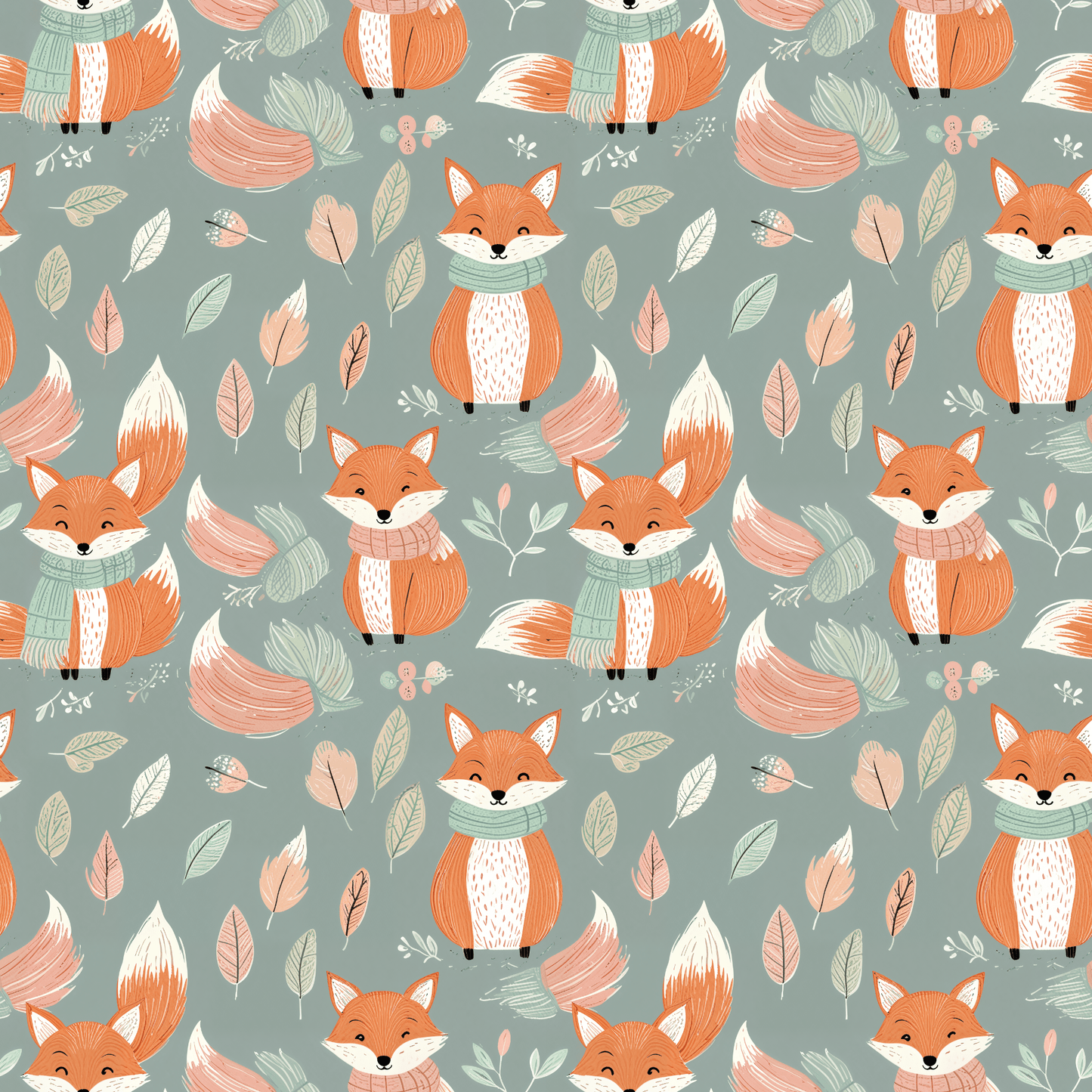 Foxy Frost – Cozy Winter Forest Wrapping Paper