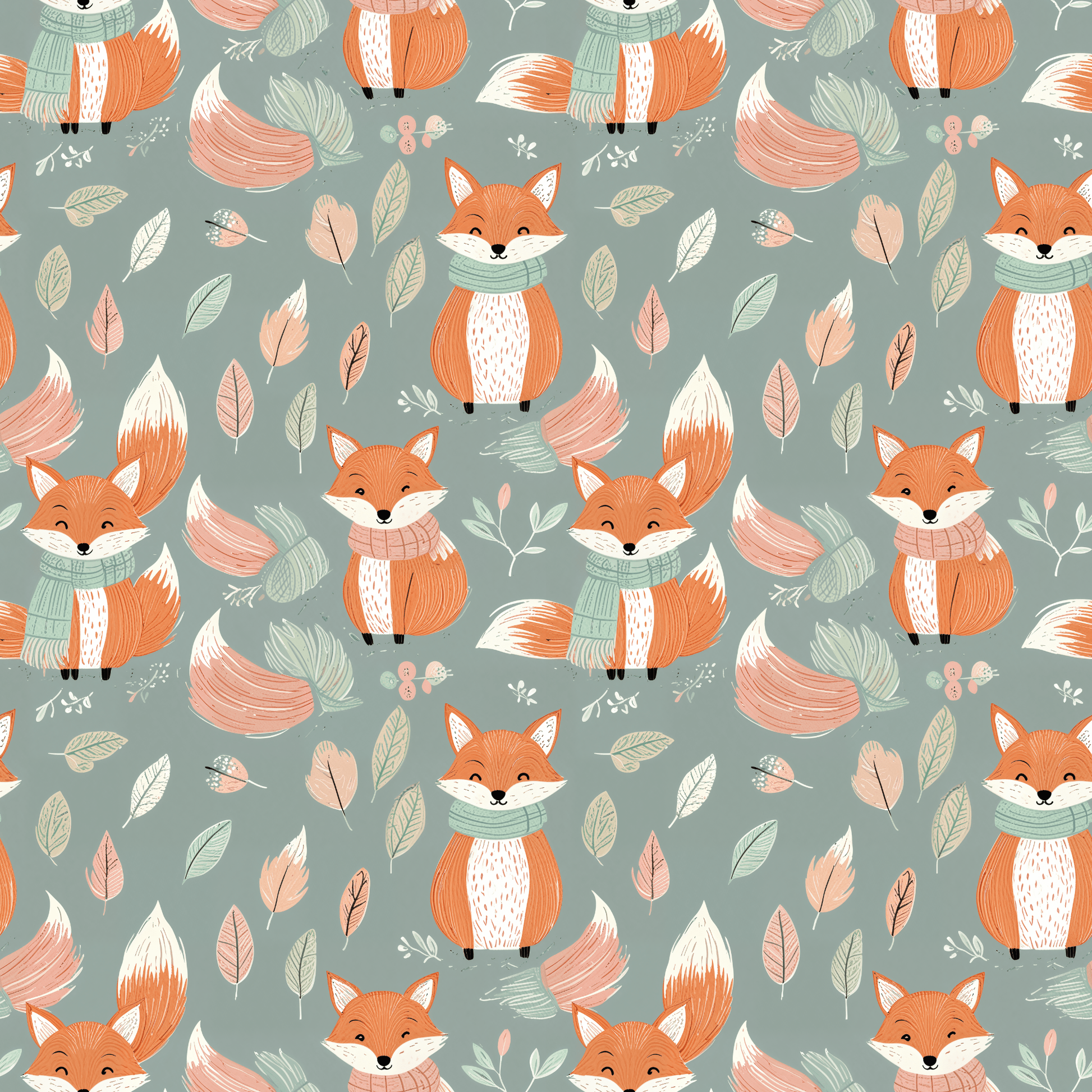 Foxy Frost – Cozy Winter Forest Wrapping Paper
