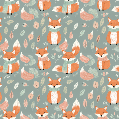 Foxy Frost – Cozy Winter Forest Wrapping Paper