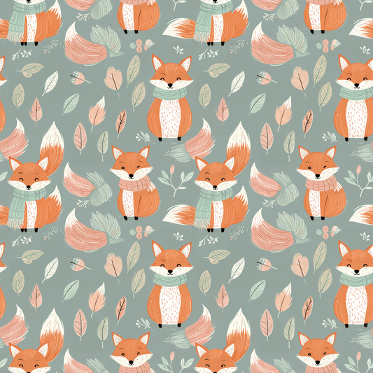 Foxy Frost – Cozy Winter Forest Wrapping Paper