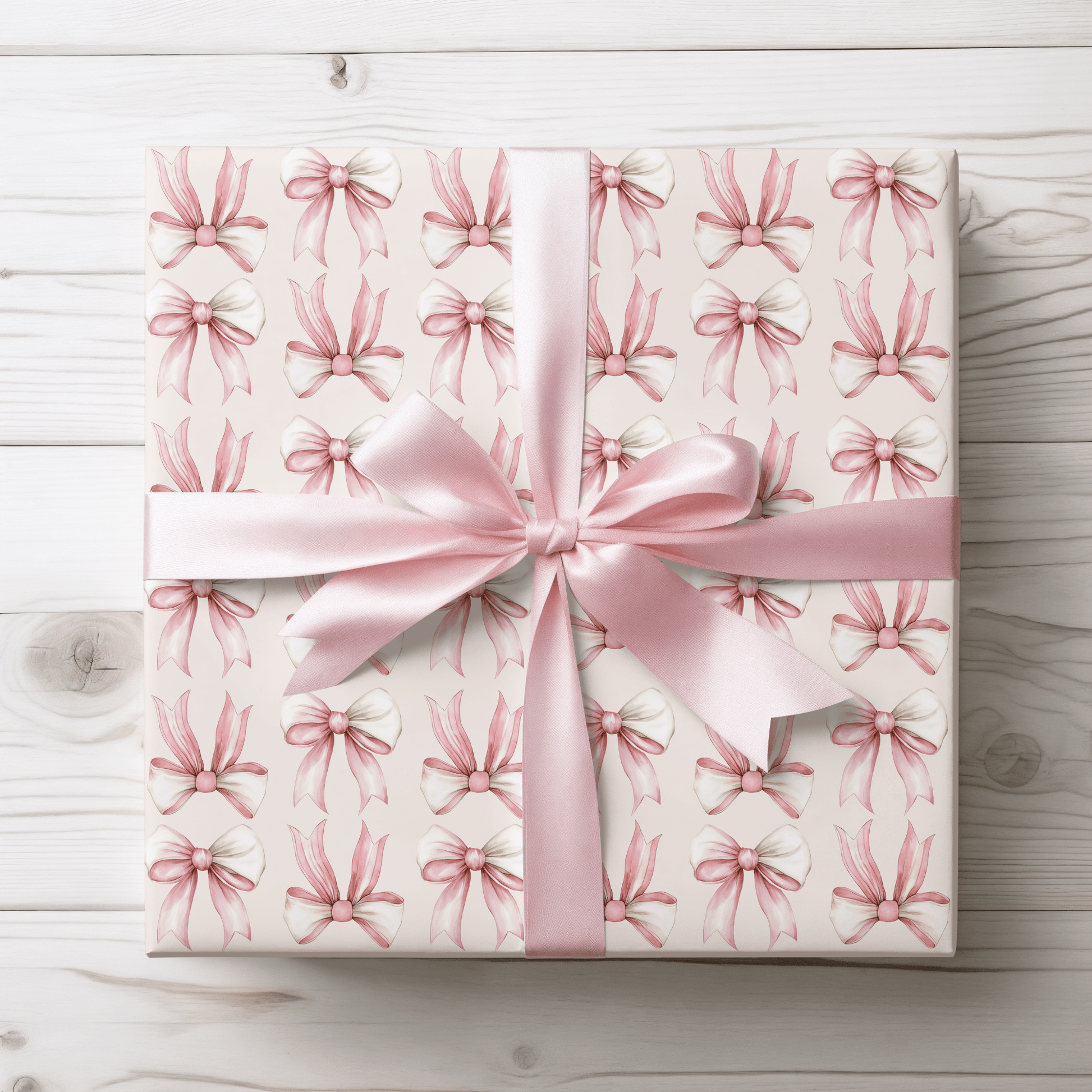 Pink Ribbon Wrapping Paper – Sweet and Chic Gift Wrap for Birthdays, Showers & Pretty Packages