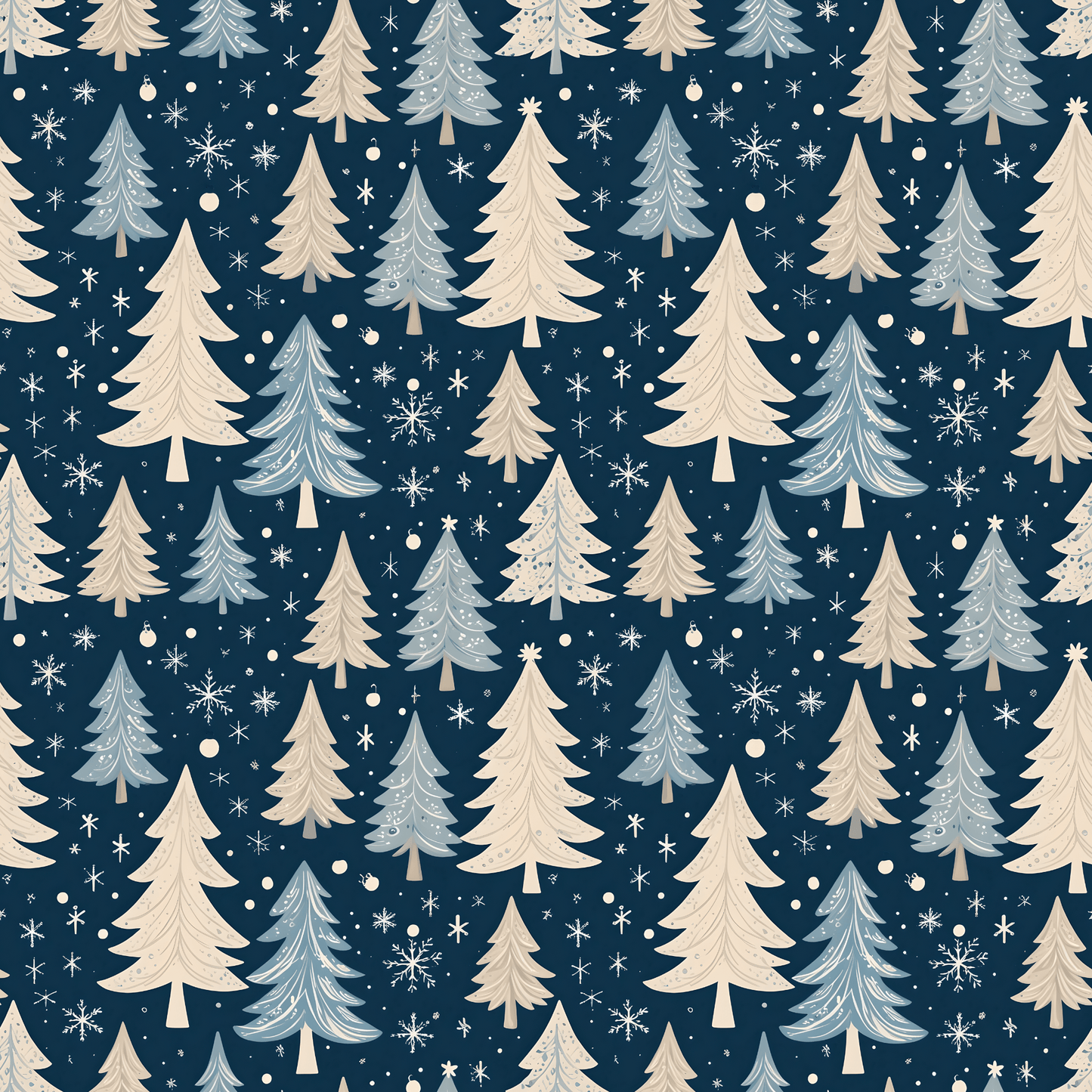 Frosted Pines & Midnight Whimsy Gift Wrap